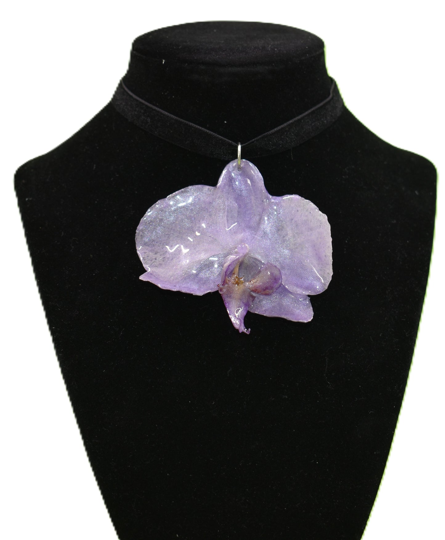 Real Orchid Choker • Resin Flower Necklace • Botanical Jewelry • Boho Statement Necklace • Nature Gift for Her