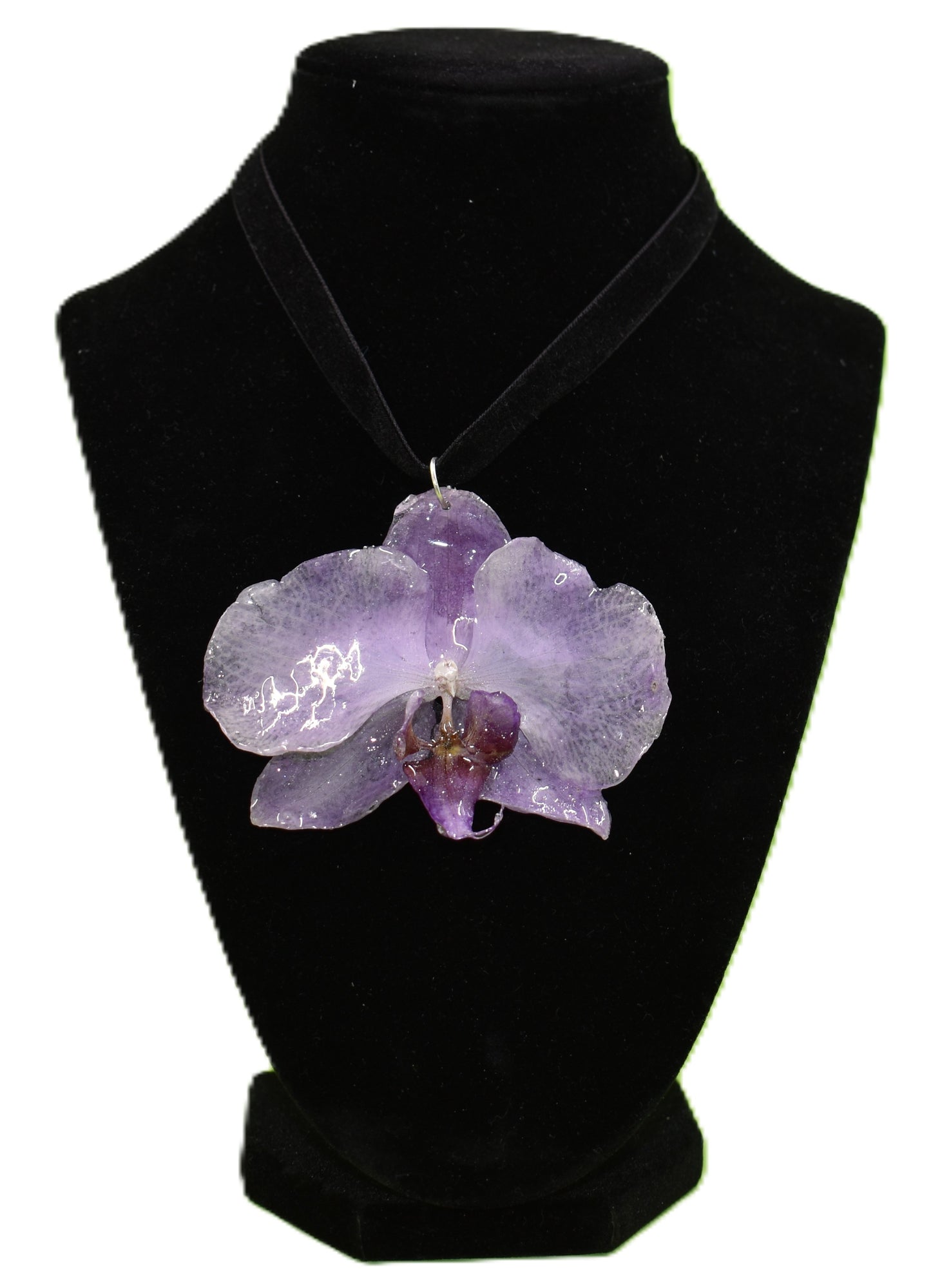 Real Orchid Choker • Resin Flower Necklace • Botanical Jewelry • Boho Statement Necklace • Nature Gift for Her