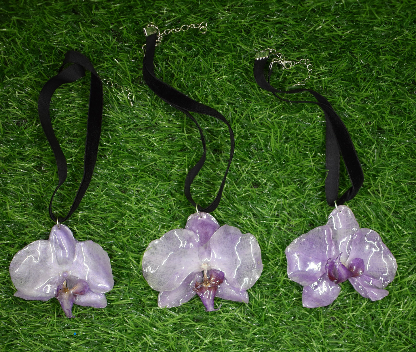 Real Orchid Choker • Resin Flower Necklace • Botanical Jewelry • Boho Statement Necklace • Nature Gift for Her