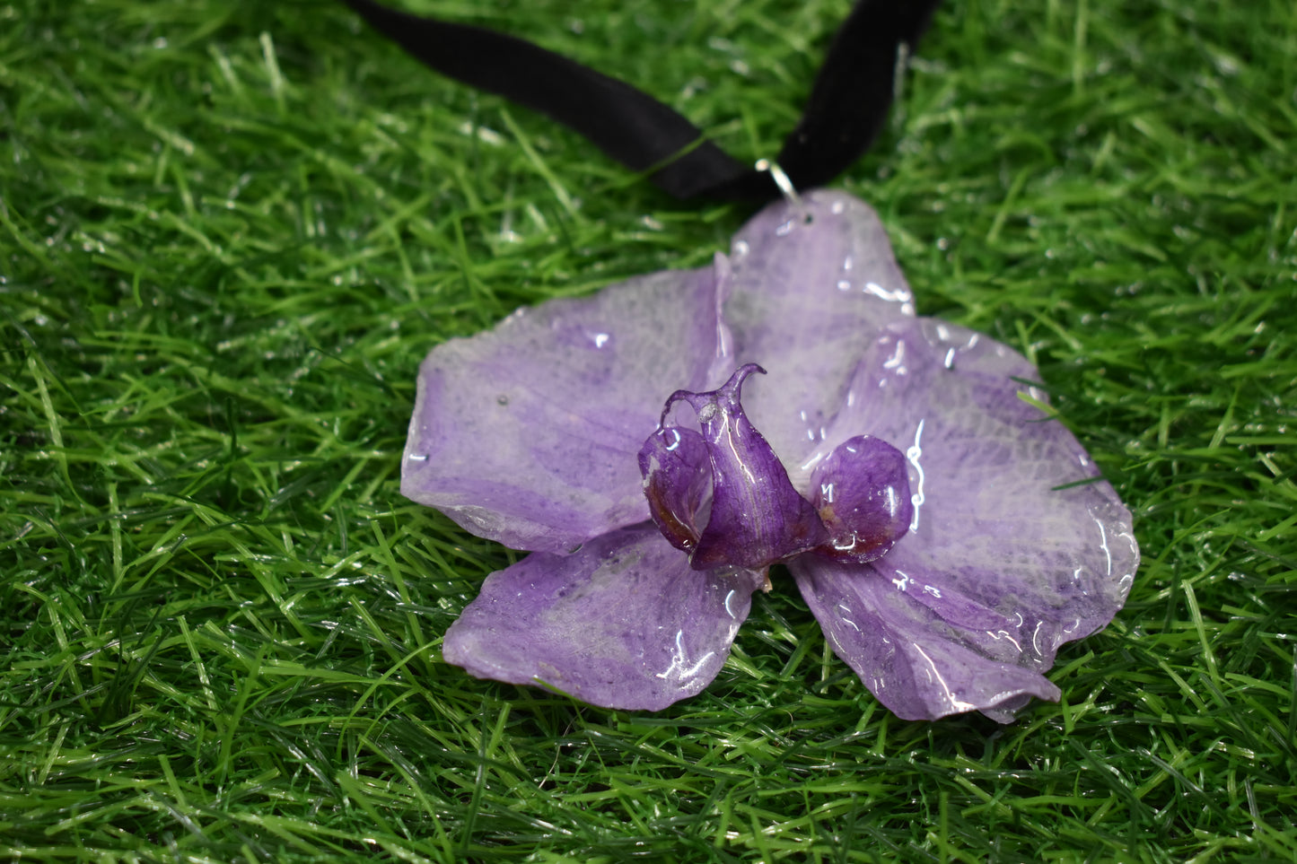 Real Orchid Choker • Resin Flower Necklace • Botanical Jewelry • Boho Statement Necklace • Nature Gift for Her