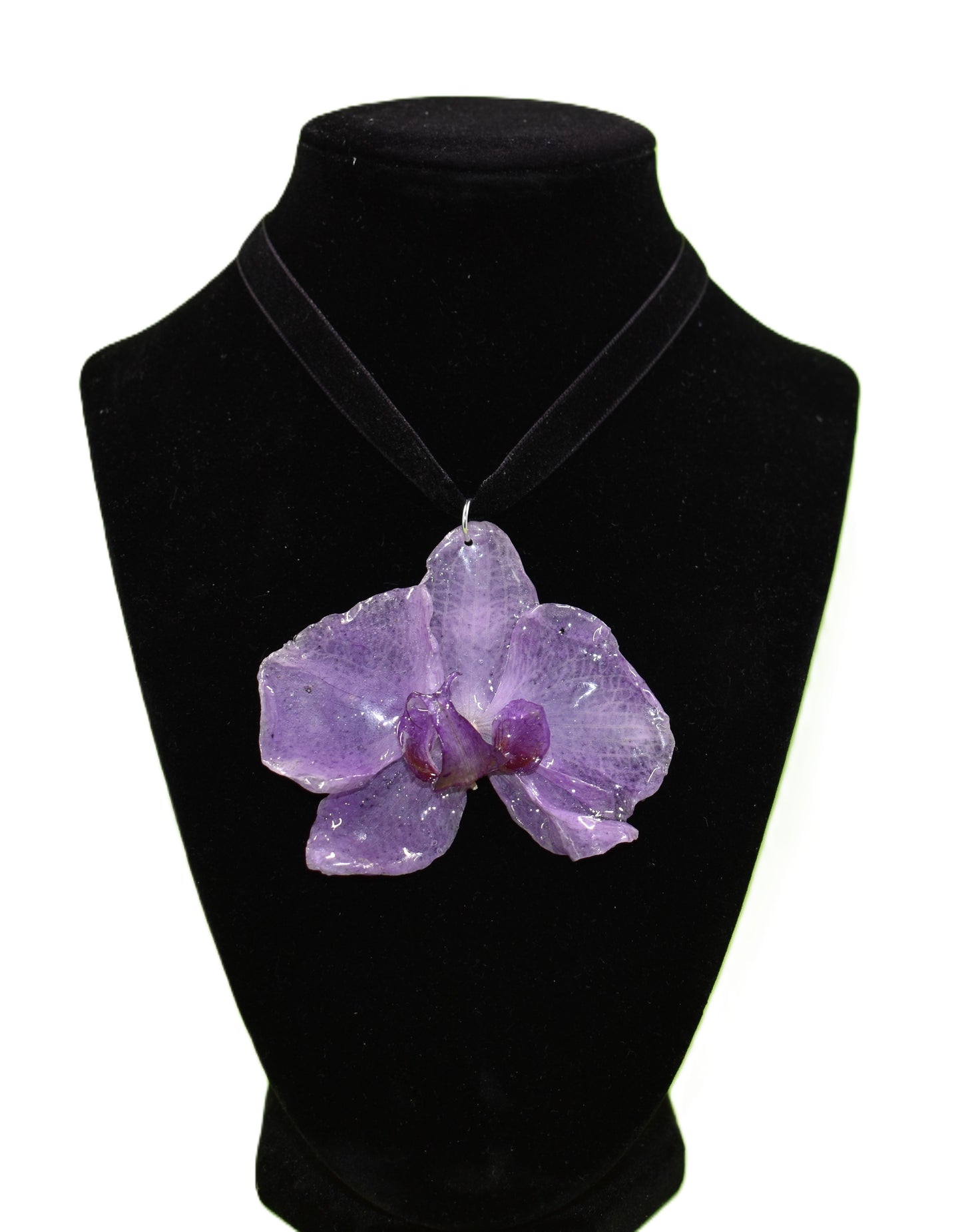 Real Orchid Choker • Resin Flower Necklace • Botanical Jewelry • Boho Statement Necklace • Nature Gift for Her